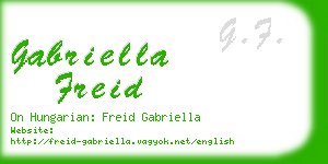 gabriella freid business card